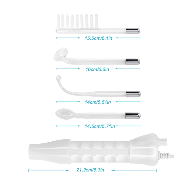 Portable Handheld High Frequency Skin Therapy Wand Machine for Acne Massage Skin Rejuvenation Tightening Wrinkle Reducing Tool